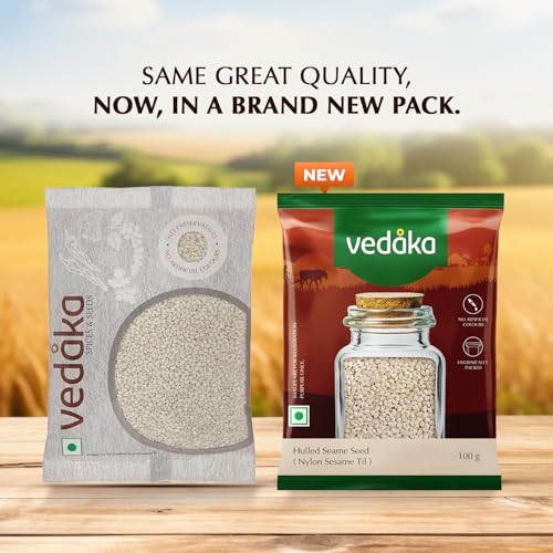 Image of Amazon Brand - Vedaka Hulled Seame Seed | 100 G | Nylon Sesame | Til