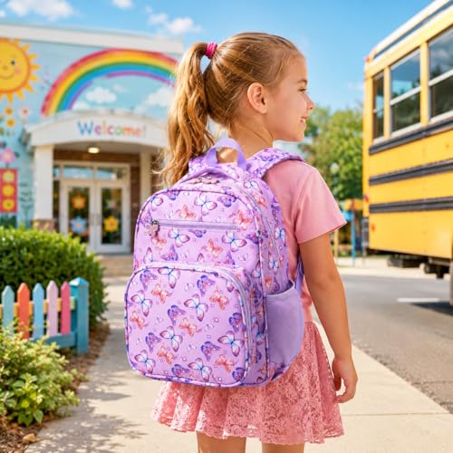 RHCPFOVR Butterfly Kids Backpack for Girls