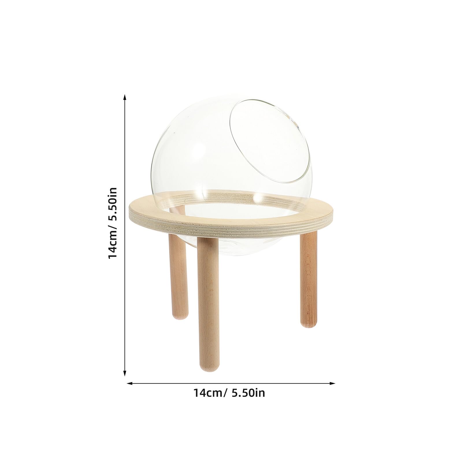 Artibetter Transparentes Stabiles und Praktisches Badezimmer Hamster aus Glas und Holz Badezimmerzubehör mit Kreativem Design für Kleine Haustiere im Haushalt