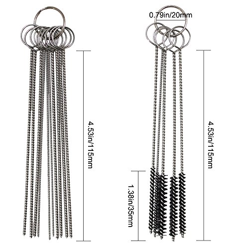 4 Pcs Fuel Line And 3 Carburetors Carbon Dirt Jet Remove Cleaner, Finegood Cleaning Wires Needles Nylon Brushes Set, With 4 Sizes Hose Tube For Weedeater Chainsaw Motorcycle Atv Moped Welder Carb #TOP2