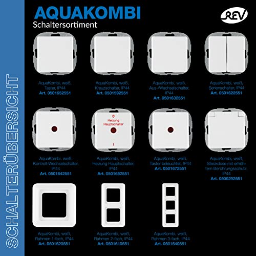 REV Ritter AquaKombi 0501592551 Cross Switch White, Kreuzschalter - Image 4