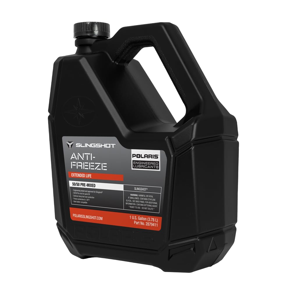 Polaris Slingshot Antifreeze Coolant 50/50 Premix Extended Life for Specific 2015-2019 Slingshot, SL, SL LE, SLR, SLR LE, GT LE, S, GT Models, Boil Over & Freeze Protection, 1 Gallon, Qty 1-2879411