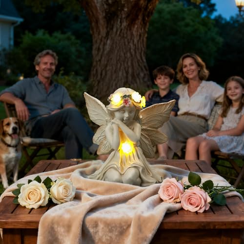 Solar Angel Garden Statue Outdoor Decor - image 6