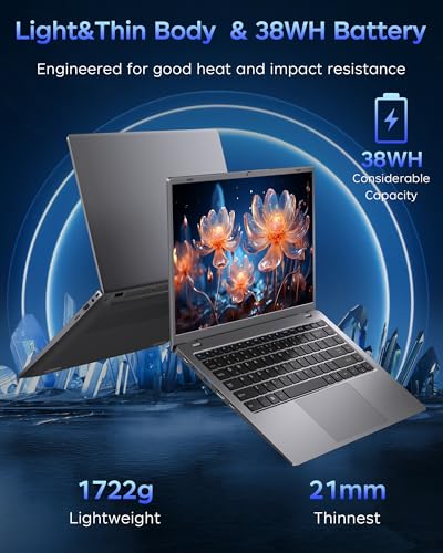Image of 2026 Laptop, Pentium Gold 6500Y Processor(Up to 3.4GHz),12GB RAM 256GB SSD,15.6 Inch FHD IPS Display, 5000mAh Battery,Type-C,Portable Laptops Computer for Business Office Home