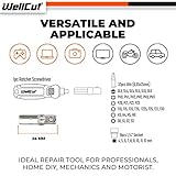 WELLCUT 44 pcs Universal Ratchet and Screwdriver Bit Set with Case, Hex/Torx/Slotted/Phillips/Pozidriv/Square for DIY/Electronics Repair/Hand Tools, WC-RSD44, Orange, Medium - Image 9