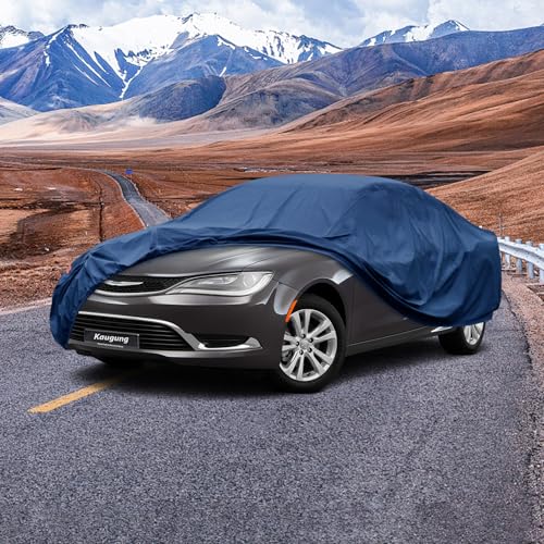 Image of Kaugung Heavy Duty Car Cover Custom Fit Chrysler 200 (2010-2018),Waterproof All Weather Resistant Outdoor Sun Rain Dust Snow Protection with Anti-Theft Lock.(USA Warehouse,Within 3-7 Days)
