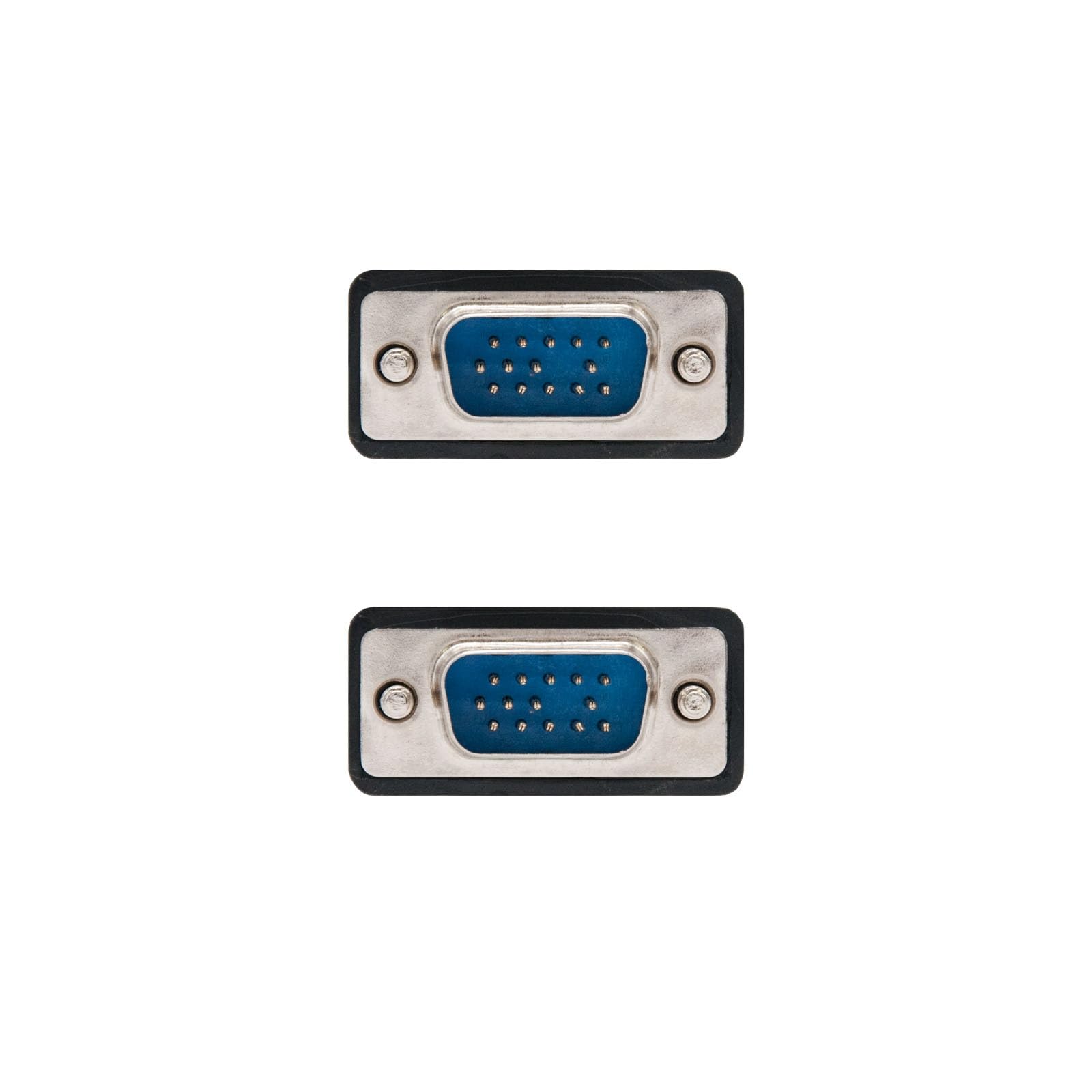 Cavo SVGA con nucleo in ferrite per ridurre le interferenze elettromagnetiche. Connettori HDB15 maschio a HDB15 maschio, ideale per connessioni video ad alta risoluzione. Lunghezza 50 metri.
