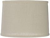 Off-white Burlap Medium Drum Lamp Shade 13' Top x 14' Bottom x 10' Slant (Spider) Replacement with...