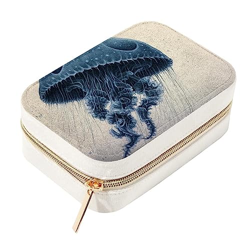 Boîte de rangement portable en velours zippée et coffret compact multi-usage