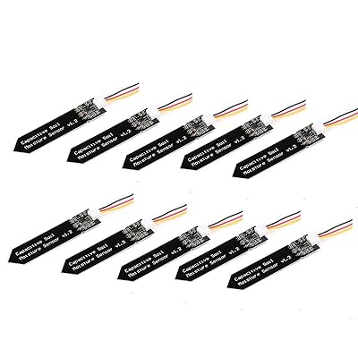 JESSINIE 10PCS Capacitive Soil Moisture Sensor Module 3.3-5.5V Corrosion Resistant Soil Humidity...