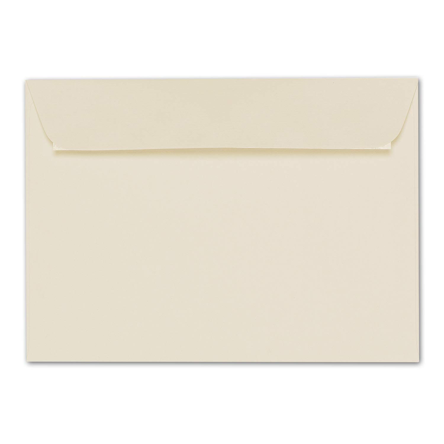 ARTOZ Lot de 50 cartes pliantes format A6 avec enveloppes – Chamois (crème) – 105 x 148 mm – Cartes de bricolage côtelées vierges avec enveloppes – 220 g/m²
