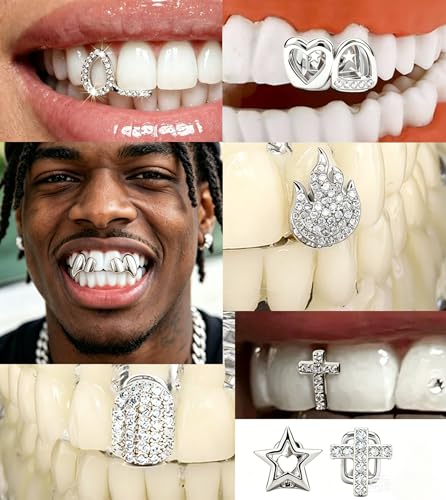 Teeth Grillz para Mujeres y Hombres, Set de Joyería Dental Dorada Brillante miniatura 4