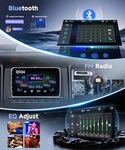Radio para auto 1 Din con pantalla táctil de 10 pulgadas miniatura 5