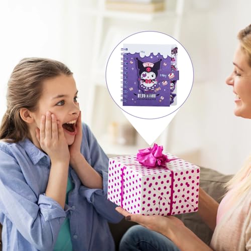 Heartsking Cartoon Notizbuch Mädchen, Hard Cover Notizblock Klein für Erwachsene Kinder, Ringbuch Notizbuch mit 65 Seiten, Geschenke für Kinder(3)