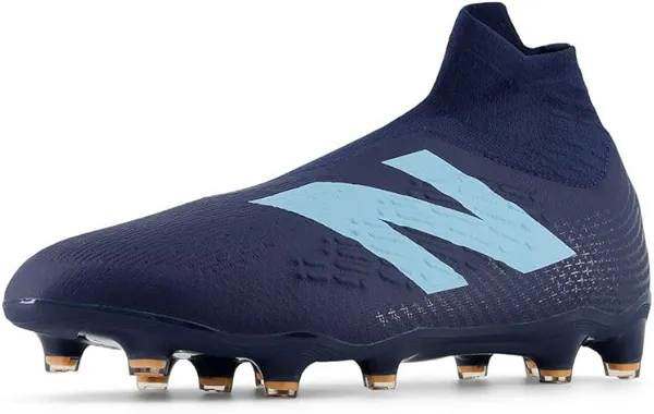 New Balance Unisex Tekela Magia FG V4+ Soccer Shoe, Nb Navy/Team Sky Blue/Hot Mango, 5 Wide US Men