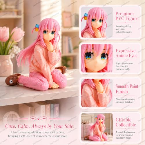 Image of Hitori Gotoh Premium Action Figures Collectible for Office Desk, Study Table, Car Dashboard, Decoration for Anime Lovers, Fans, Kids, Collectors