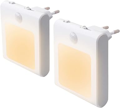 EMOS P3311 - Luce notturna a LED con sensore di movimento, sensore crepuscolare e interruttore, 90 lumen, rotazione a 360°, portata 10 m, portata 15 m, luce di orientamento per scale, corridoio