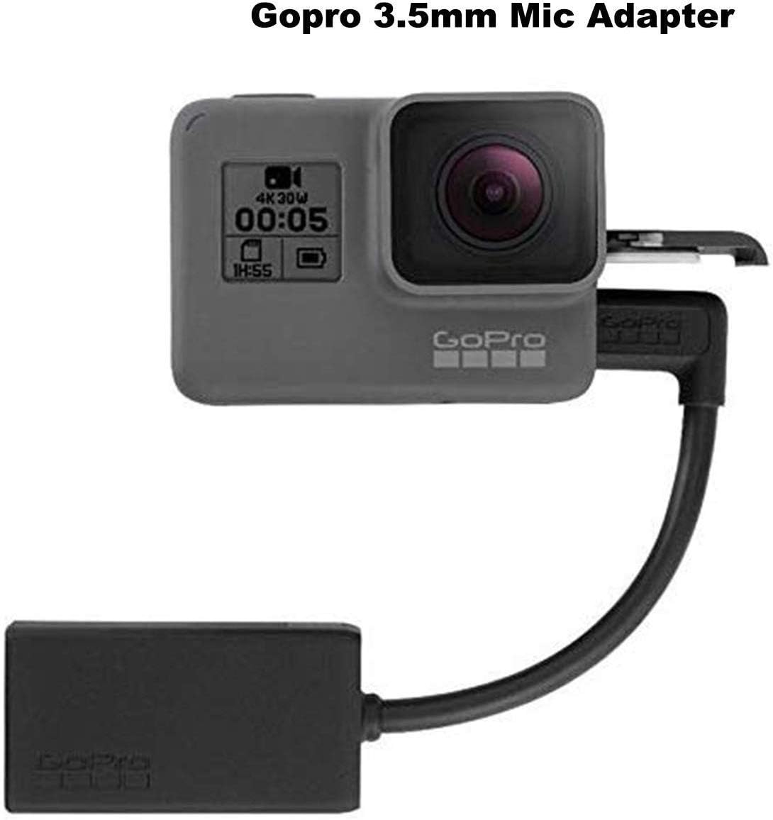 TUTUO Microphone Adapter for Gopro HERO8 Black, HERO7 Black, HERO6 Black, HERO5 Black & HERO5 Session,Adapter C to 3.5mm USB Adapter Audio Quality for External Microphone Recording and Audio