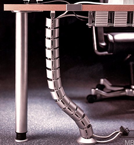 Preisvergleich Produktbild MB FERRAMENTA KABELKANAL KABELSPIRALE KABELFÜHRUNG KABELDURCHLASS Schreibtisch KABELSCHLAUCH