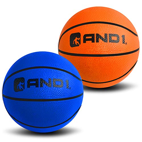 AND1 Mini Basketball Hoop: Pre-Assembled Indoor Basketball Hoop with Flex Rim, 18 inches x 12 inches, Includes Two Deflated 5 Inch Basketballs & Inflation Pump, Basketball Hoop for Kids - Thumbnail 3