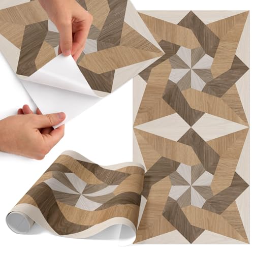 Papel Pintado Autoadhesivo de 75x150 cm con Acabado Mate Diseñio de Madera para Armarios 2