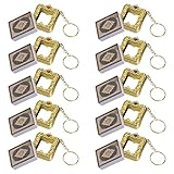 EXCEART 10pcs Vintage Quran Koran Pendant Keychain Retro Islamic Keyrings Unique Religious Jewelry for Keys Handbags and Gold