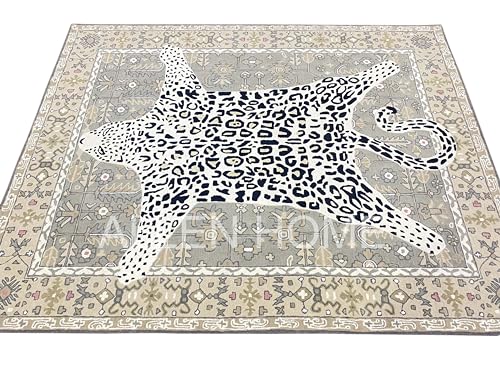Tapete decorativo de área de lana AH Allen Home 6'x9' miniatura 6
