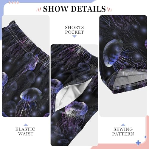 ZZXXB Jellyfish Print Boys Long Pants Soft Trousers Elastic Waist Kids Lounge Bottoms with Pockets S-XL4