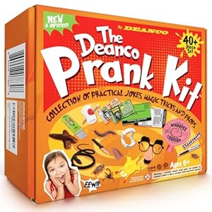 DEANCO Prank kit – 40 + Piece Set – Gags & Practical Joke Toys – Prank Stuff for April Fools – Ultimate Practical Jokes – Toys for Boys 8-10