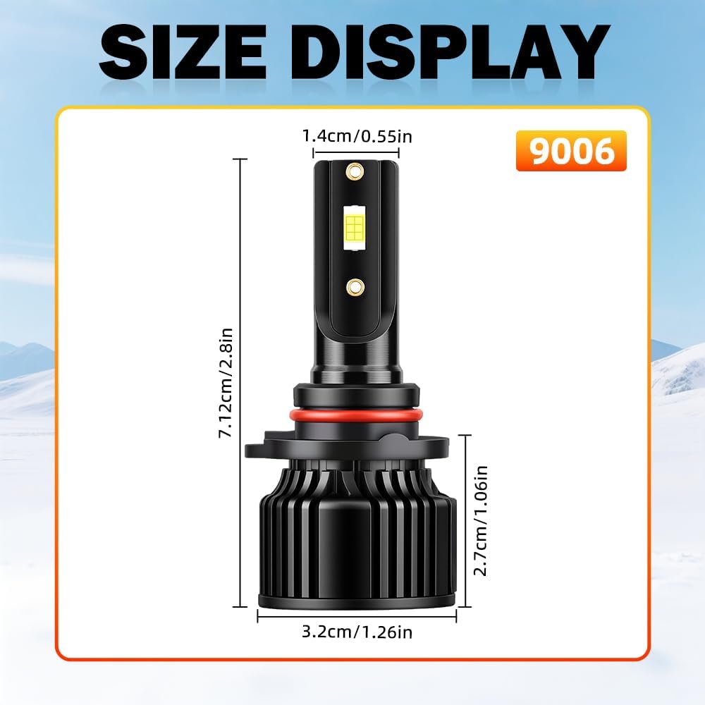 Light Bulbs for GMC Envoy 2002 2003 2004 2005 2006 2007 2008 2009 Bulbs, High Beam Low Beams Fog Light Combo,6000K White with Fan 6PCS