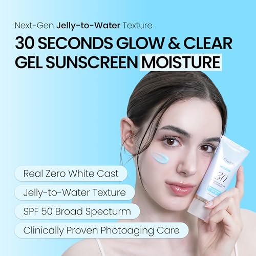 Image of MENOKIN 30 SECONDS GLOW & CLEAR GEL SUNSCREEN [MOISTURE]