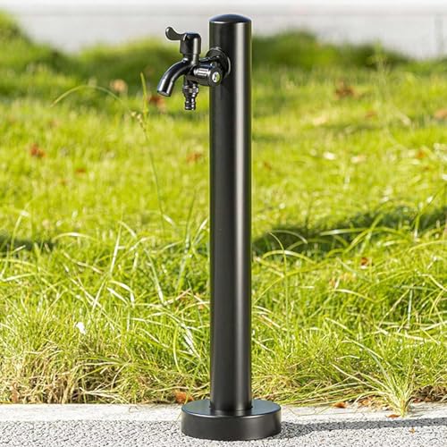 Colonne d'eau de jardin ZR98US en acier inoxydable avec robinet vertical double sortie