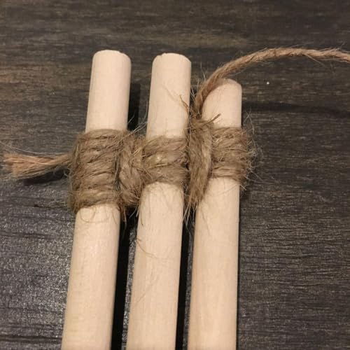 Image of BLOOMAX 20mm Thick Wooden Dowel Rods | 12 Inch (1 Foot) Length | Pack of 8 | Premium Sanded Hardwood Round Sticks for Crafts, DIY, Furniture & Woodworking (±0.50mm Tolerance)