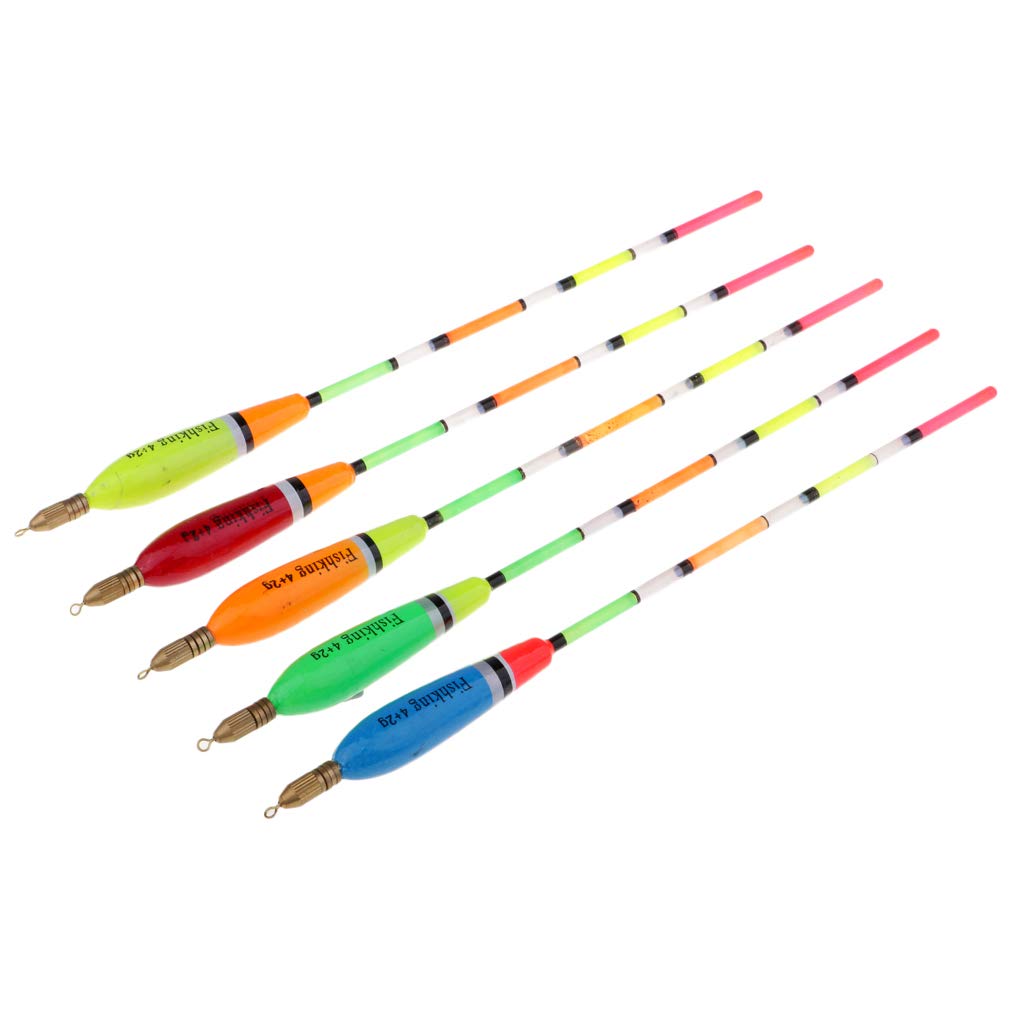 Lot de 10 flotteurs de pêche - Bouée de pêche - Crochet de pêche