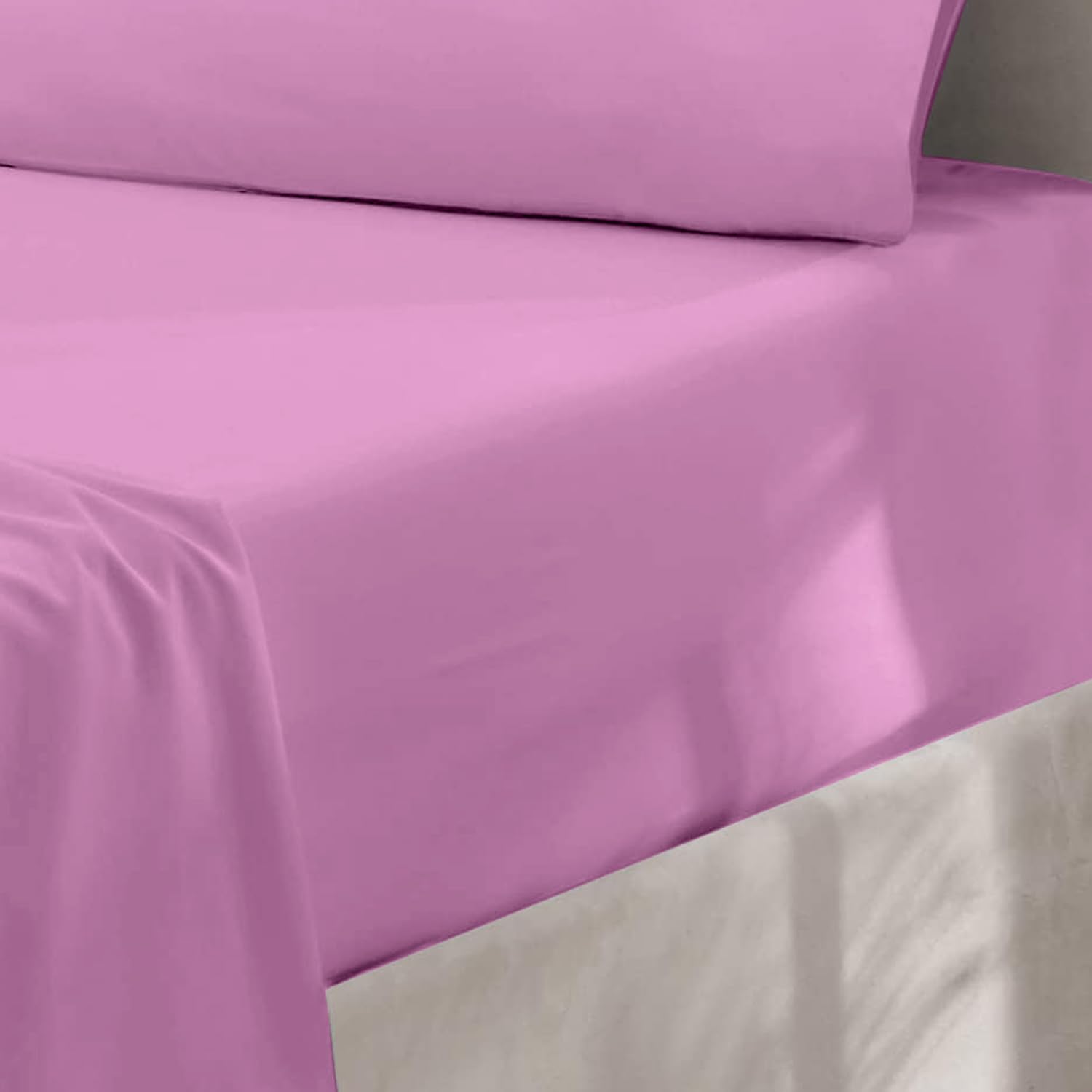 Oxford Homeware Purple King Size Fitted Sheets -100% Brushed Microfibre 1800 Easy Care 25 cm Deep King Size Bed Sheet Bedding - Image 3