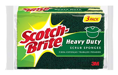 Scotch-Brite Heavy Duty Scrub Sponges, Powerful Scrubbing for Stuck-on Messes, Tougher than Your
