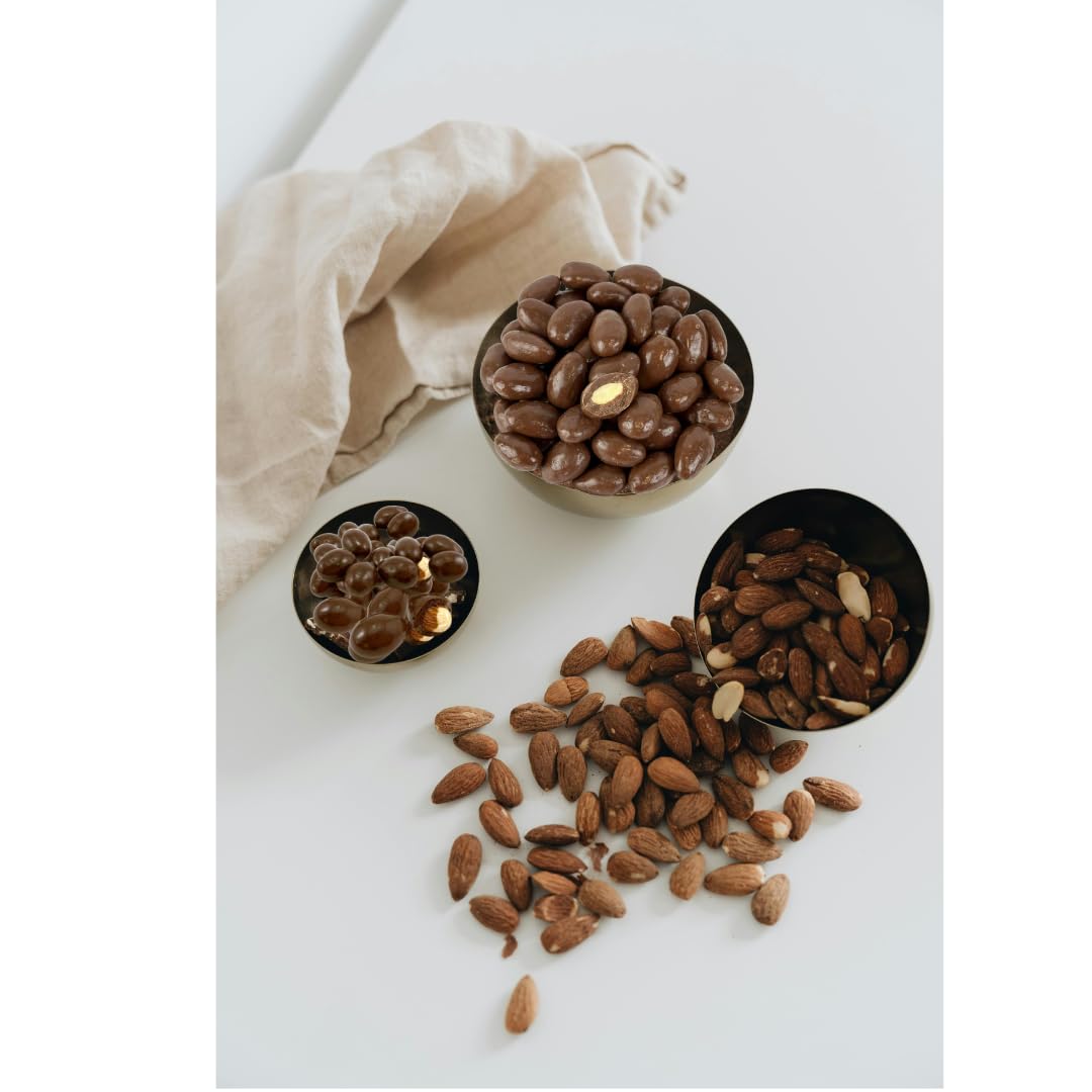 Nuts To You Sugar-Free Milk Chocolate Almonds – 12 oz Resealable Bag, No Sugar Added Snack, Premium Roasted Almonds Coated in Creamy Milk Chocolate, Guilt-Free Treat