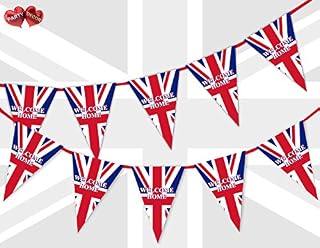 Party Decor Welcome home hero soldier army man theme bunting banner 15 flags 12ft for guaranteed simply stylish party National Royal Patriotic decoration