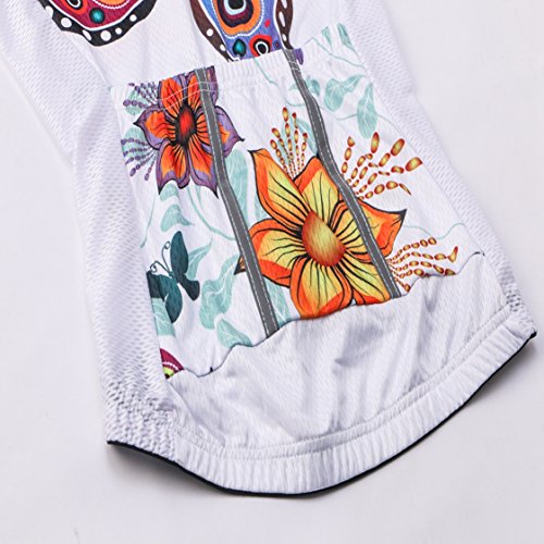Cycling Jersey Women Mountain Bike Jersey Shirts Short Sleeve Road Bicycle Clothing MTB Tops Summer Summer Clothes B White Size XL - Image 8