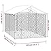 Willood Outdoor Hundezwinger mit Dach Silbern 3x3x2.5m Verzinkter Stahl