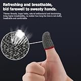 Fiorky 1 fora Gaming Finger Sleeve dla PUBG Oddychająca ekonomiczna antypoślizgowa osłona na palce Rękawiczki na kciuki do gier mobilnych (czerwony)