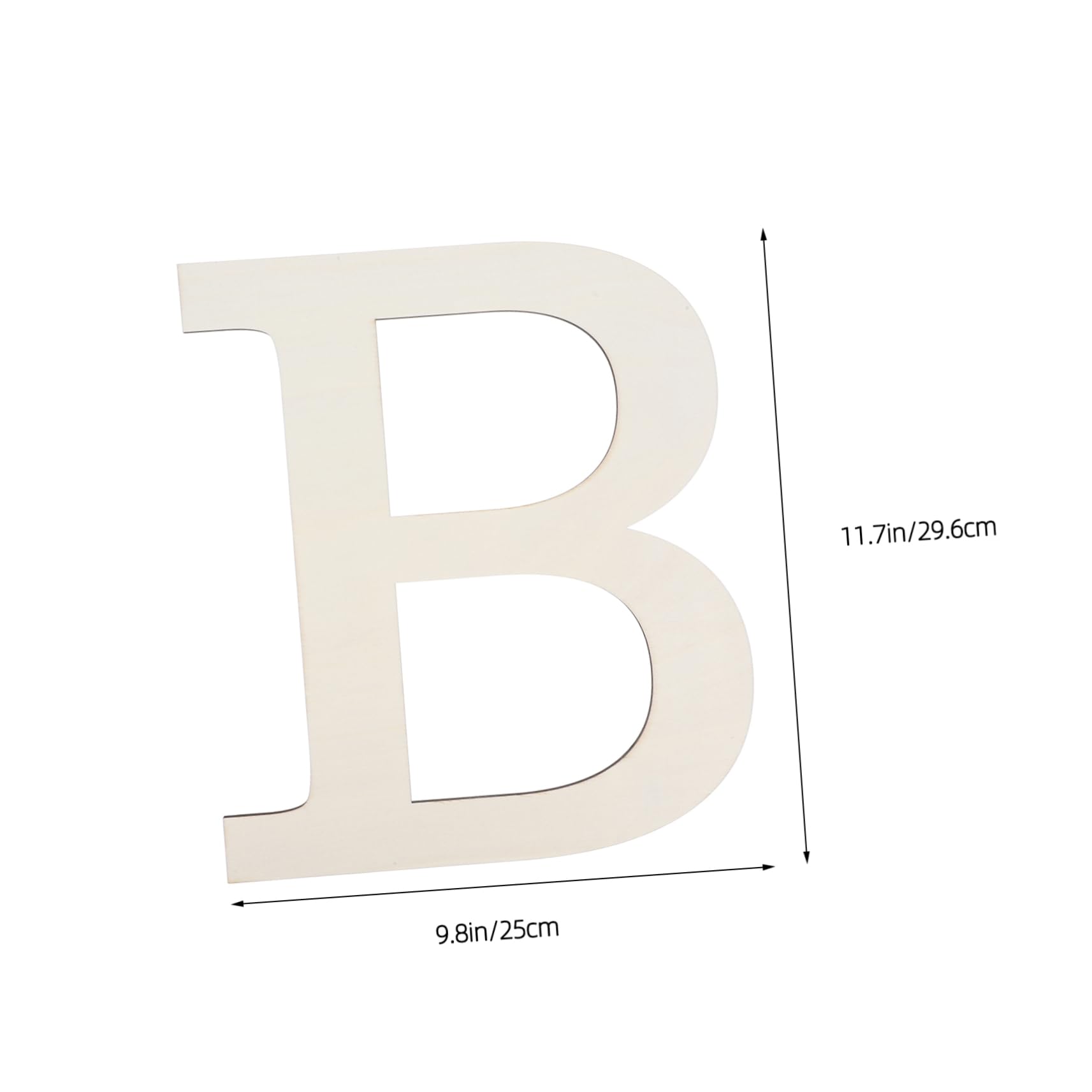 Beatifufu Large Wooden Letters Paintable Wall Decal Letter b for DIY Decor 12 Inches Unfinished Blank Wooden Alphabet Sign Home Decor Wedding Party Supplies