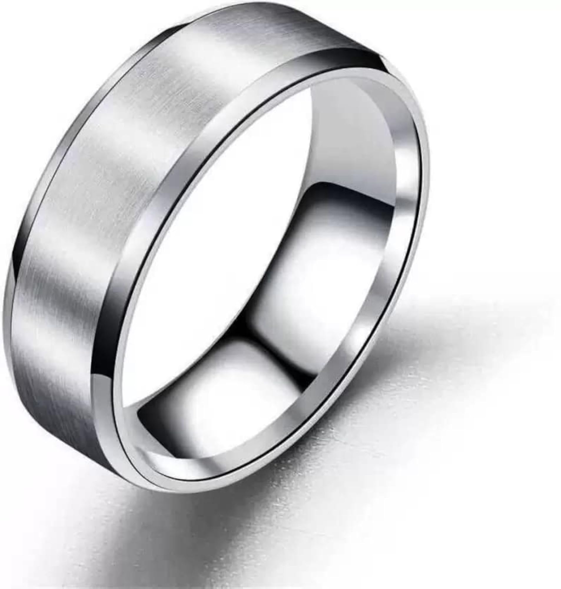 Black & Silver Pure Silver Band Ring, Elegant Design