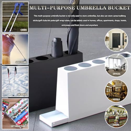 Porte-parapluie d'entrée compact en fer avec bac d'eau pour garder votre maison propre