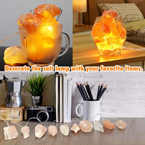 USB Pink Salz Lampe LED Lichterkette für Schlafzimmer Salz Weihnachtsschmuck Lichter