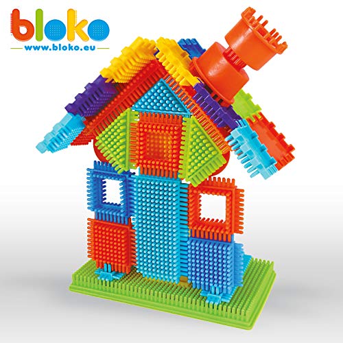 51vSG2ZZBfL BLOKO – Tube de 100 BIoko – Dès 12 Mois – Fabriqué en Europe – Jouet de Construction 1er âge – 503503