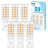 KALAHOL G9 LED Bulbs, 4W, 3000K Warm White, No Flicker, Equivalent to 40W Halogen, 400LM, Non-Dimmable, Energy Saving G9 LED Light Bulbs for Decoration, Office, Home Lighting Decor and More, 6 Pack