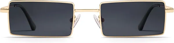 SOJOS Narrow Rectangle Polarized Sunglasses Womens Mens Retro Sun Glasses Vintage Shades SJ1249A