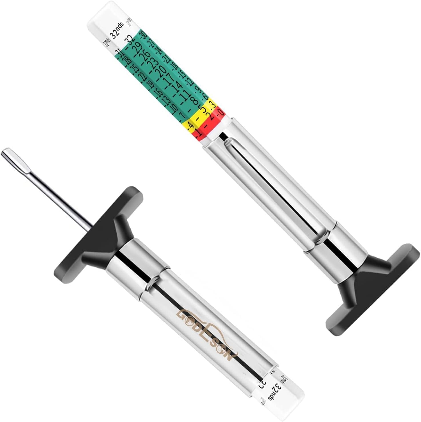 88702 Smart Color Coded Tire Tread Depth Gauge 2 pieces(Pack of 1)