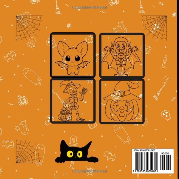 Halloween Coloring and Activity Book: Cute and Easy Halloween Coloring and Activity Pagess for Kids Ages 4-8 image 3